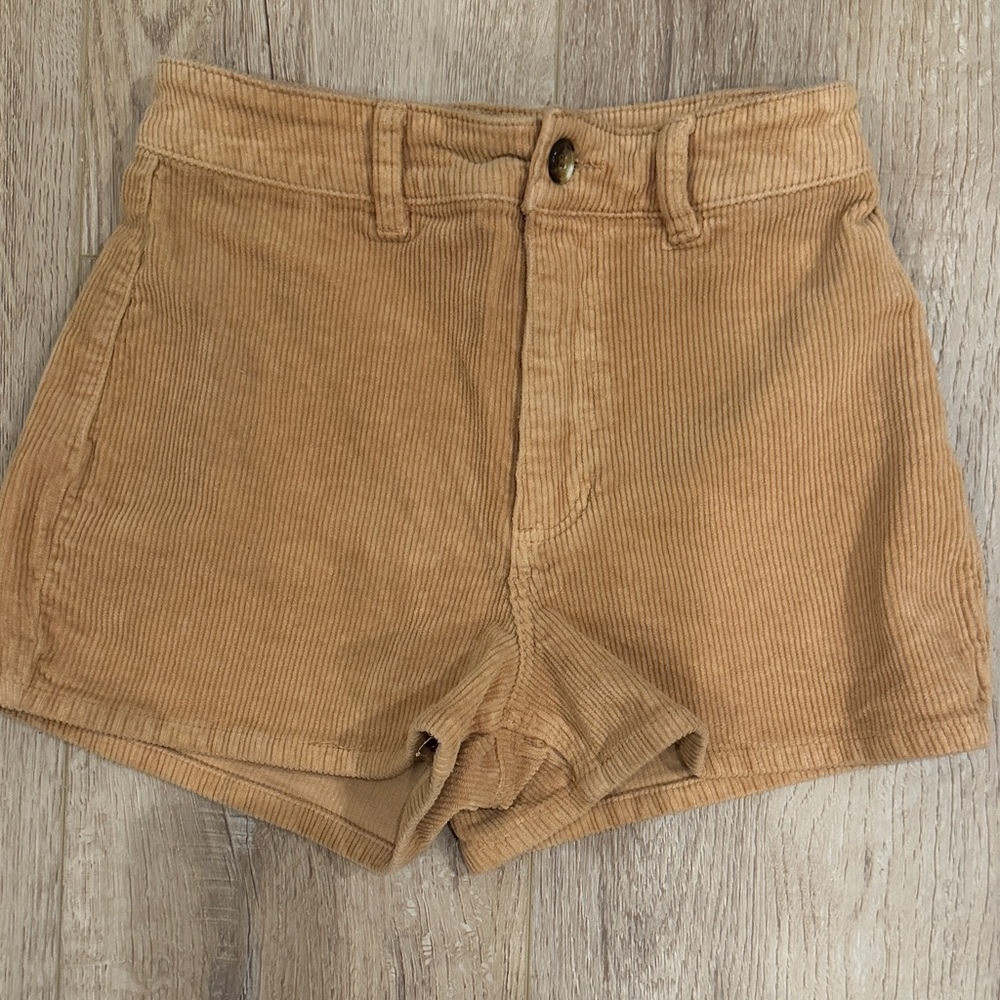 Billabong High Waist Corduroy Shorts in Tan